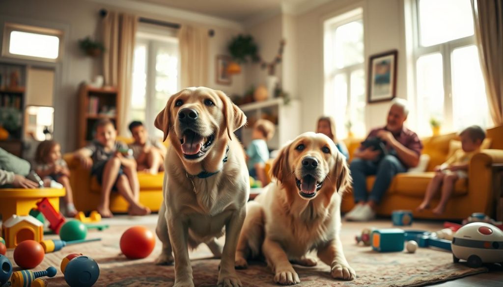 labrador vs. golden retriever family